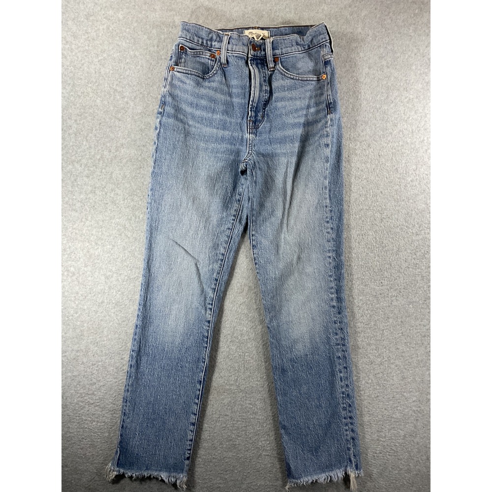 Madewell The Perfect Vintage Jean High Rise Raw Hem Light Wash Size 26‎ 1333